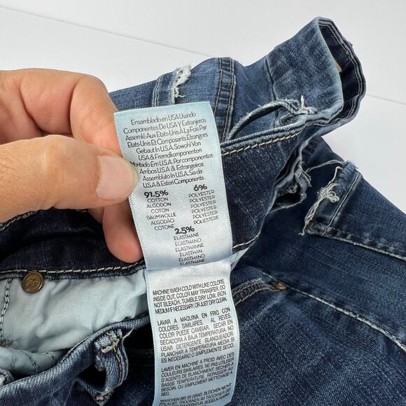 Mother The Looker Ankle Fray Women's Blue Distressed Denim Jeans Size 28 - Picture 6 of 13